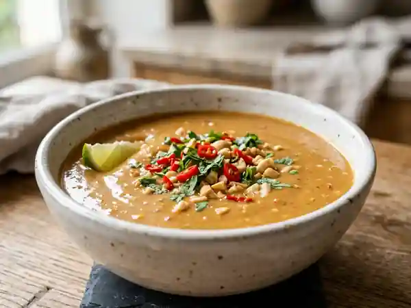 Sauce onctueuse à la cacahuète et citron vert pour accompagner vos plats - Photo de présentation