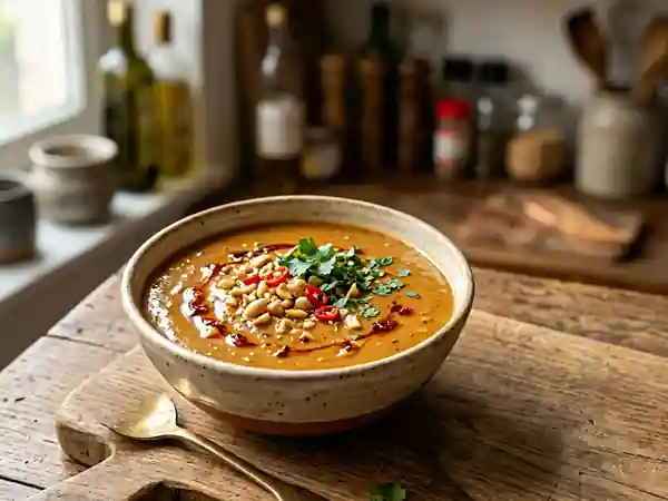 Sauce cacahuète crémeuse et pimentée - Photo de présentation