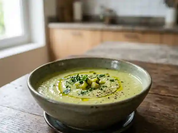 Sauce onctueuse aux courgettes fraîches pour accompagner vos plats - Photo de présentation