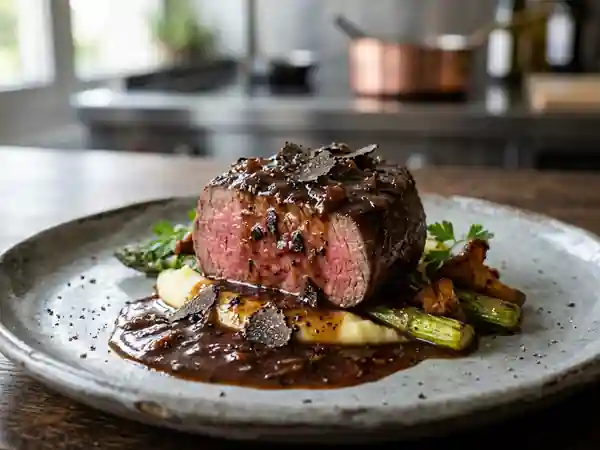 Sauce Périgueux traditionnelle au vin et truffes - Photo de présentation