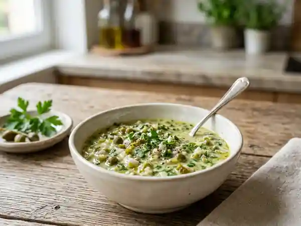 Sauce ravigote acidulée et croquante - Photo de présentation