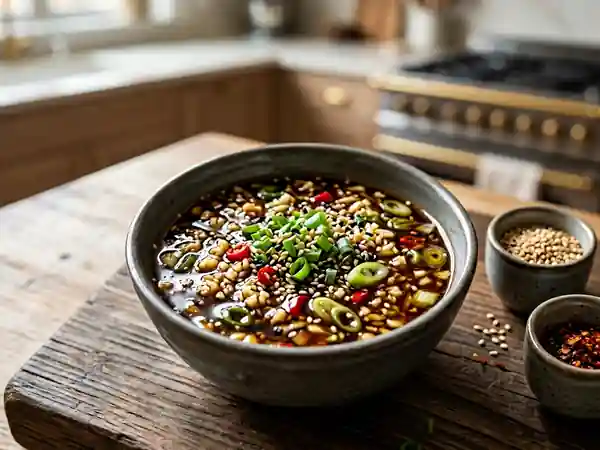 Sauce savoureuse pour fondue chinoise maison - Photo de présentation