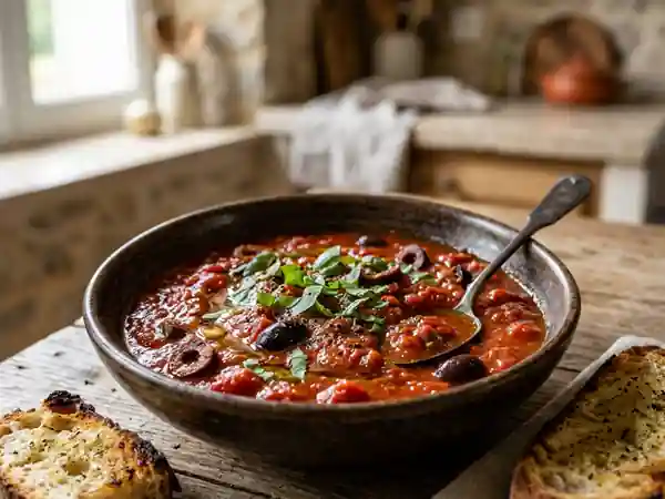 Sauce Tomate Intense aux Olives et Anchois Fondants - Photo de présentation