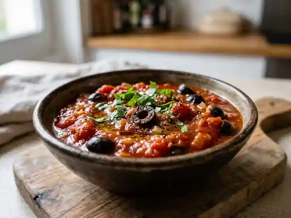 Sauce Tomates aux Olives Noires Méditerranéenne - Photo de présentation