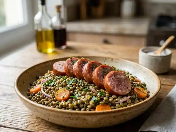 Saucisse de Morteau et Lentilles Fondantes - Photo de présentation