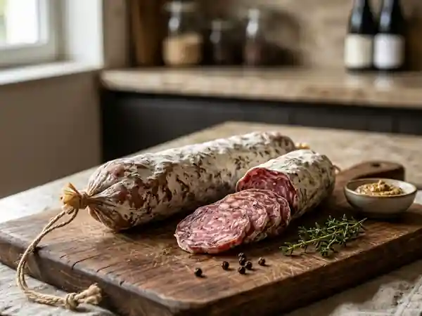 Saucisson de Campagne Artisanal et Poivré - Photo de présentation