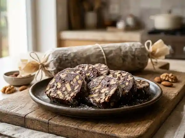 Saucisson sucré piémontais : dessert gourmand et traditionnel - Photo de présentation