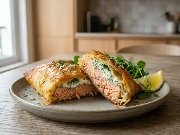 Saumon Croustillant au Fromage Frais et Aneth - Photo de présentation
