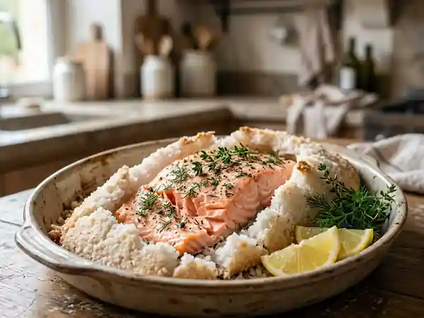 Saumon en croûte de sel aux herbes - Photo de présentation