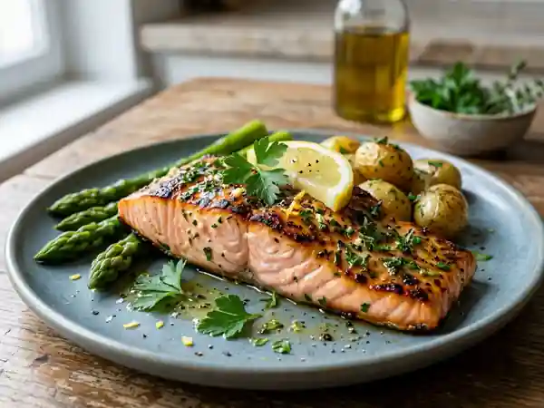 Saumon grillé au thym et citron - Photo de présentation