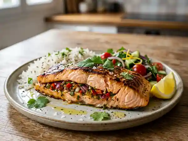 Saumon grillé fondant à l'orientale - Photo de présentation