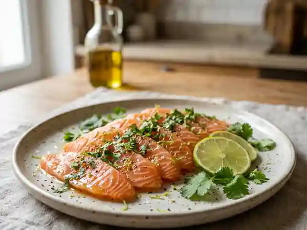Saumon mariné au citron vert : recette fraîche et savoureuse - Photo de présentation