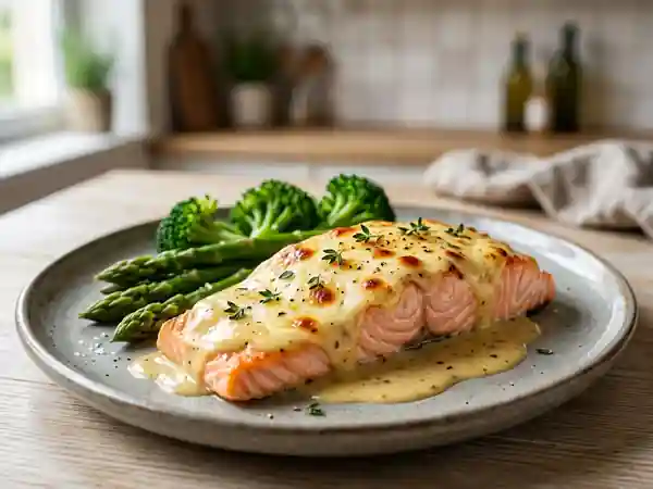 Saumon Gratiné au Maroilles et Thym - Photo de présentation