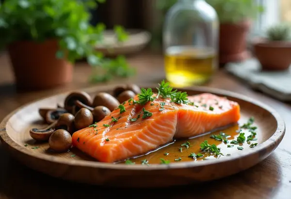 Saumonette rôtie aux champignons : recette savoureuse et facile