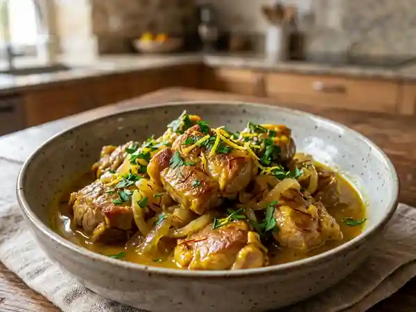 Sauté d'agneau fondant au safran et citron - Photo de présentation