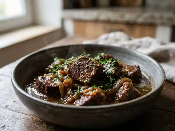 Sauté de bœuf fondant à la bière blonde - Photo de présentation