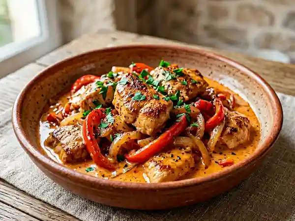 Sauté de dinde onctueux au paprika - Photo de présentation