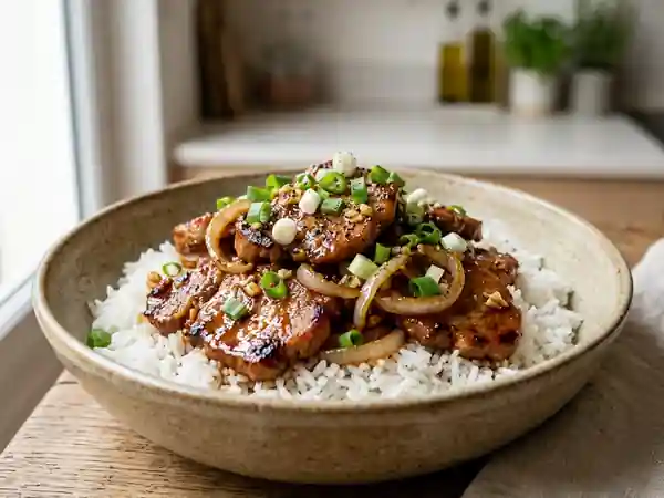 Porc laqué au nuoc-mâm et caramel fondant - Photo de présentation