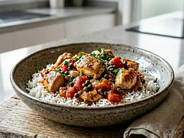 Sauté de Poulet Fondant au Poivre Vert - Photo de présentation