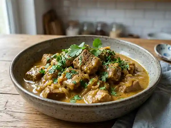 Sauté de veau fondant au curry et coco - Photo de présentation