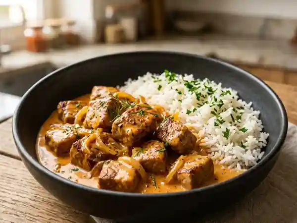 Sauté de veau au vin blanc et paprika : recette savoureuse et facile - Photo de présentation