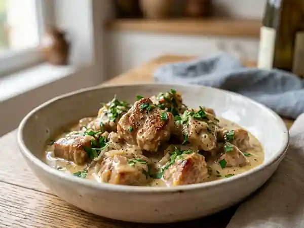 Sauté de veau fondant au chaource - Photo de présentation