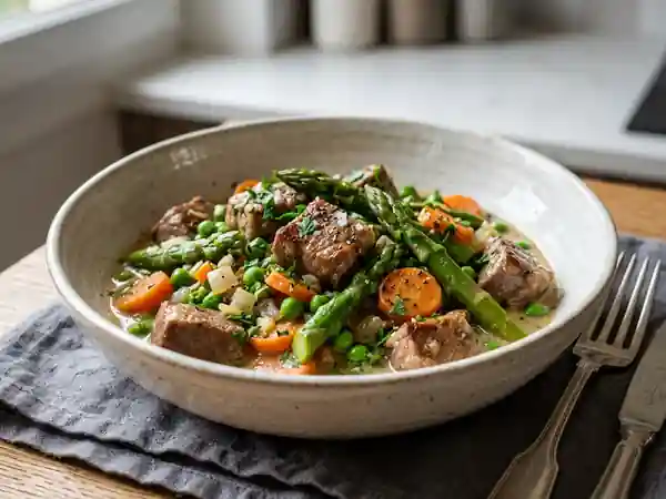 Sauté de veau fondant aux légumes primeurs - Photo de présentation
