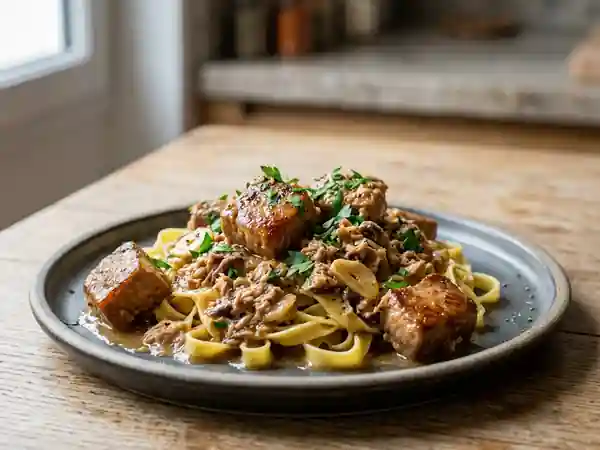 Sauté de veau savoureux au thon et anchois - Photo de présentation