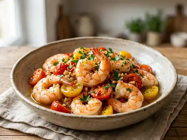 Scampis à l'italienne fondants et pimentés - Photo de présentation