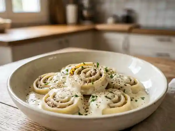 Schnackenuddle fondants au porc et crème - Photo de présentation