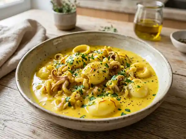 Seiche au Safran : Recette Savoureuse et Facile - Photo de présentation