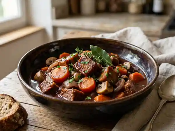 Seitan Bourguignon Végan : Recette Gourmande et Authentique - Photo de présentation
