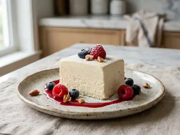 Semifreddo italien onctueux au parfum vanille - Photo de présentation