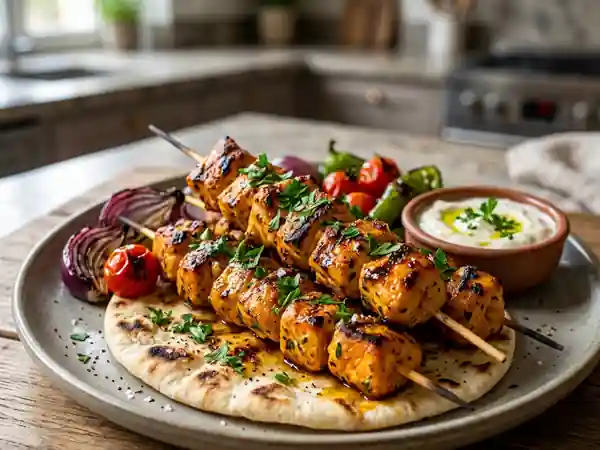 Shish Tahouk : Brochettes de Poulet Libanaises Marinées et Grillées - Photo de présentation