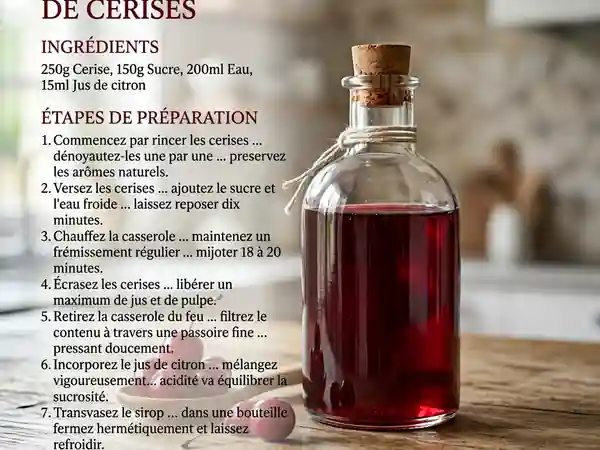 Sirop de cerises velouté - Photo de présentation