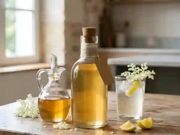 Sirop de fleurs de sureau infusé au citron - Photo de présentation