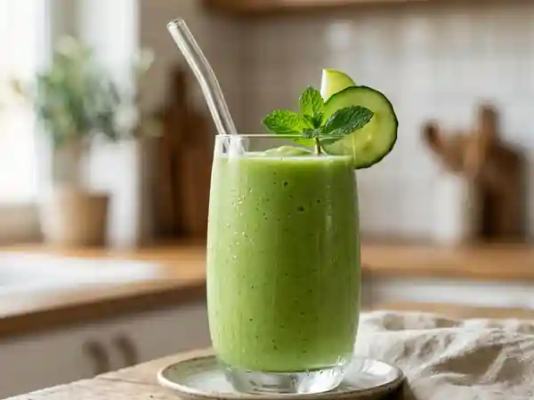 Smoothie Concombre Pomme : Fraîcheur Mentholée - Photo de présentation