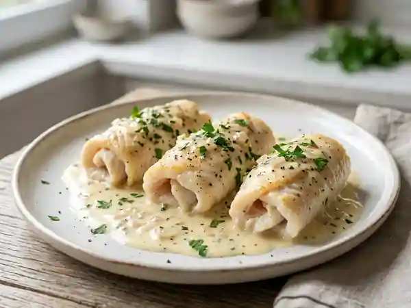 Roulades de soles fondantes au vin blanc - Photo de présentation