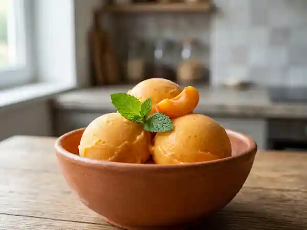 Sorbet à l'abricot maison : recette fraîche et fruitée - Photo de présentation