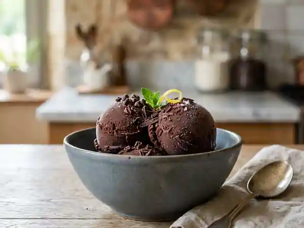 Sorbet chocolat noir intense et velouté - Photo de présentation