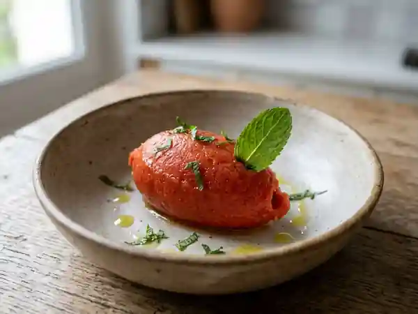 Sorbet de tomate maison rafraîchissant - Photo de présentation