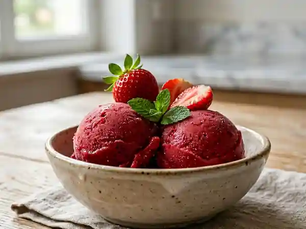 Sorbet Fraise Maison Facile et Rafraîchissant - Photo de présentation