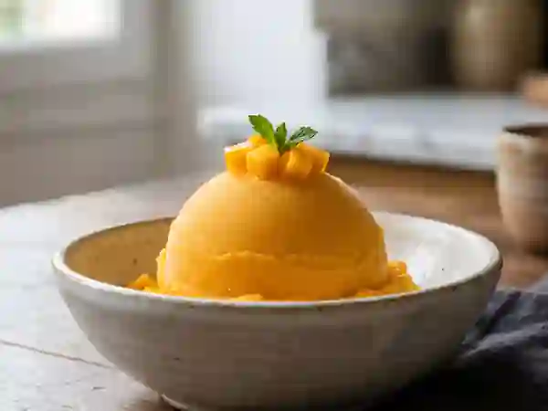 Sorbet mangue velouté et intensément fruité - Photo de présentation