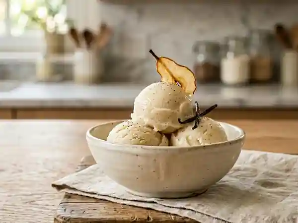 Sorbet poire à la vanille onctueux - Photo de présentation