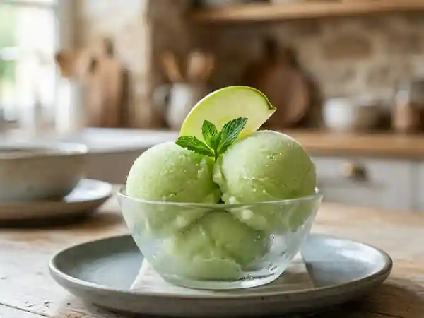 Sorbet Pomme Verte Givré et Acidulé - Photo de présentation