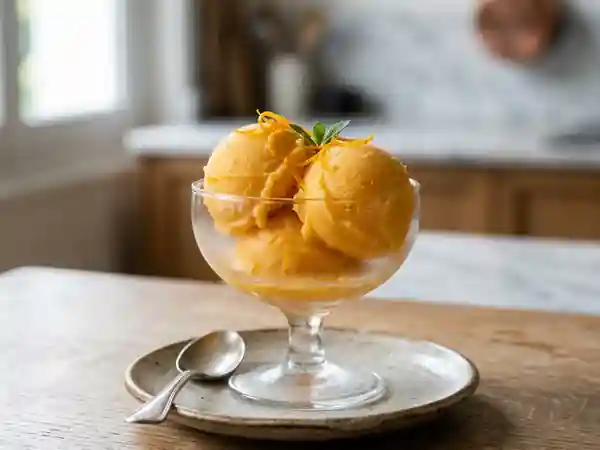 Sorbet Mandarine Givré au Cognac - Photo de présentation