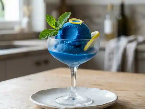 Sorbet Bleu Électrique au Curaçao - Photo de présentation