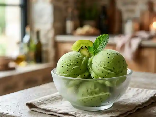 Sorbet rafraîchissant au kiwi maison - Photo de présentation
