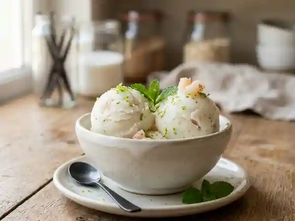 Sorbet givré litchi et citron vert - Photo de présentation