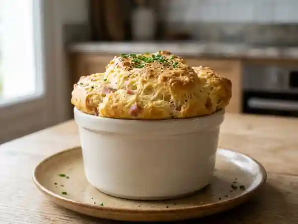 Soufflé Aérien au Jambon et Fromage Fondant - Photo de présentation